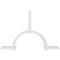 Ekena Millwork Ericson Architectural Grade PVC Gable Bracket, 96"W x 64"H x 4"D x 4"F, 16/12 Pitch GBP096X64X0404ERI00 - alternate 3